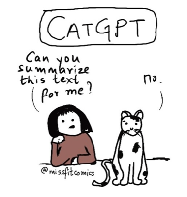 Original CatGPT comic by @missfitcomics